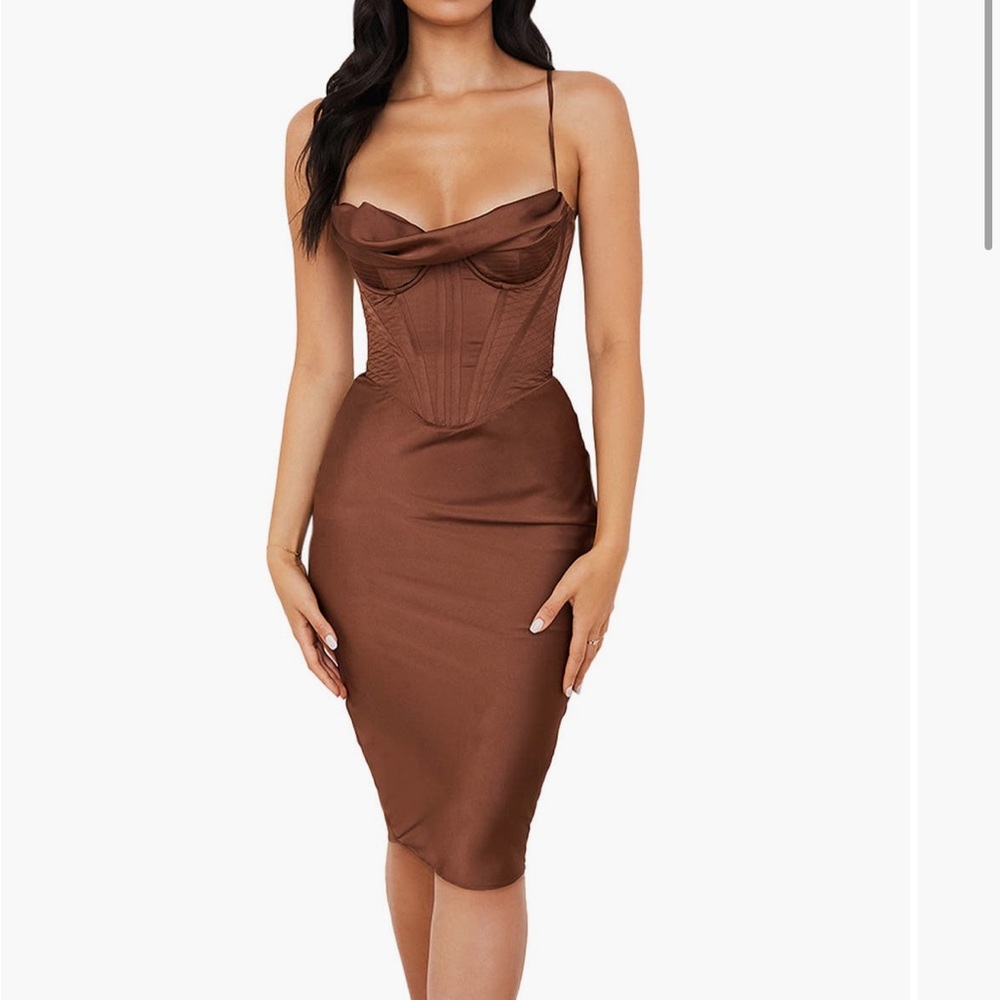 House of CB Chocolate Midi Dress